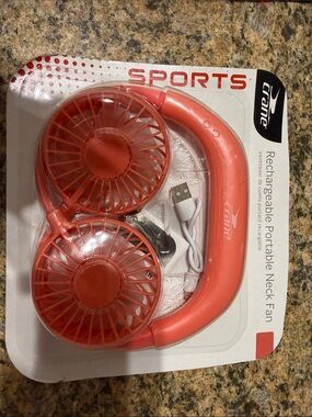 Crane Rechargeable Portable Neck Fan - Coral Pink